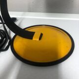 Space age 1970 yellow metal desk lamp
