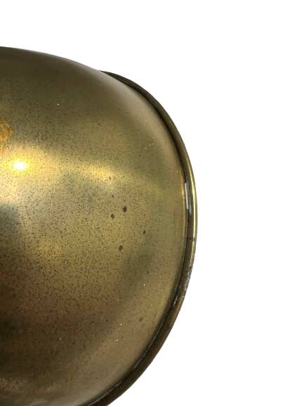 Pair of exterior or interior wall lights in gilded metal, 60s/80s