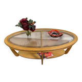 Mid-Century Retro Vintage Oak-Style Coffee Table by Nathan Furniture  Edged