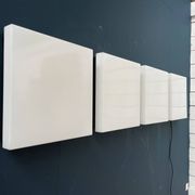Appliques murales carrées de Trilux, années 1950, ensemble de 4