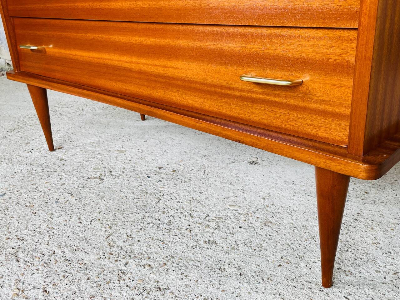 Large vintage chest of drawers with 4 drawers, Scandinavian style, circa 60's