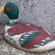 Canard (ancien appeau) en bois peint