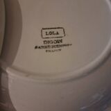 Digoin earthenware soup plates, Lola decor