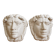Pair of white glazed ceramic wall planters