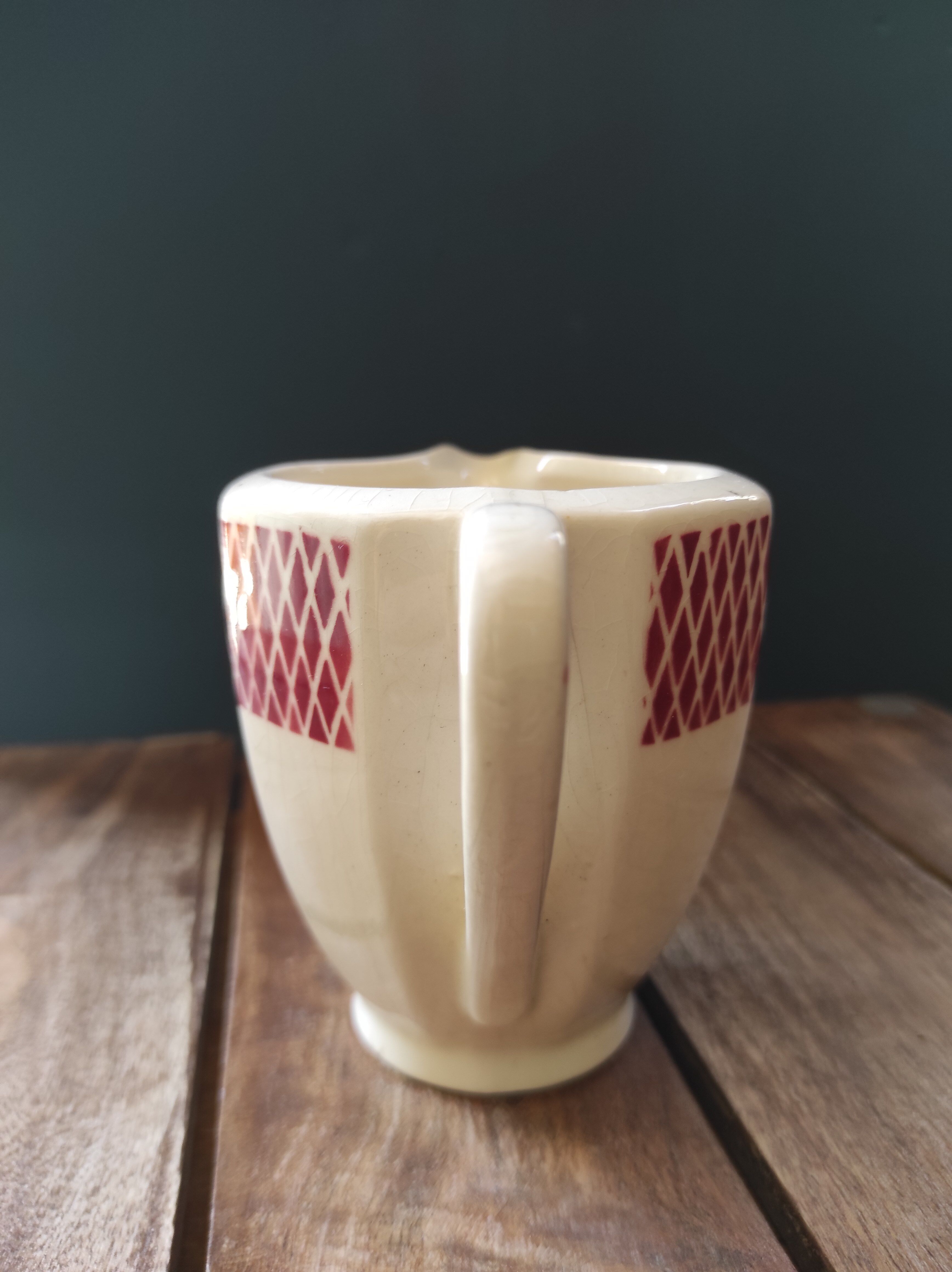 Vintage French milk jug, Badonviller porcelaine