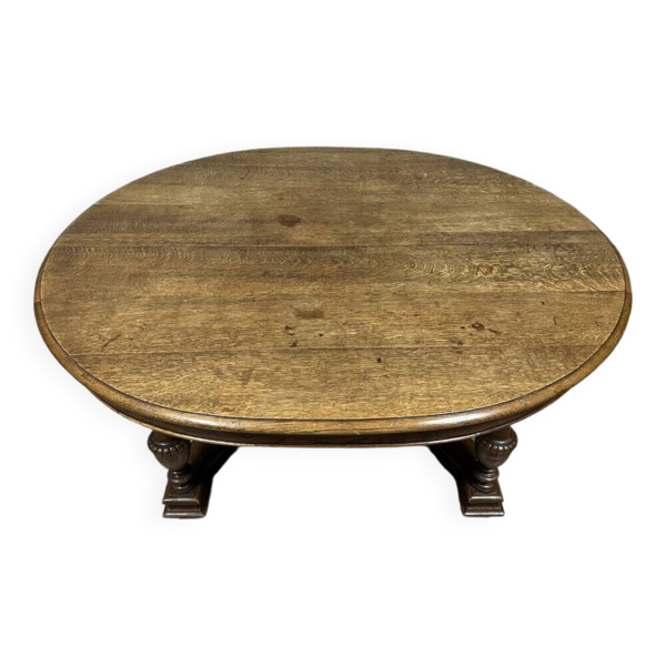 Table Renaissance en chêne massif a allonges vers 1850 (320 cm)