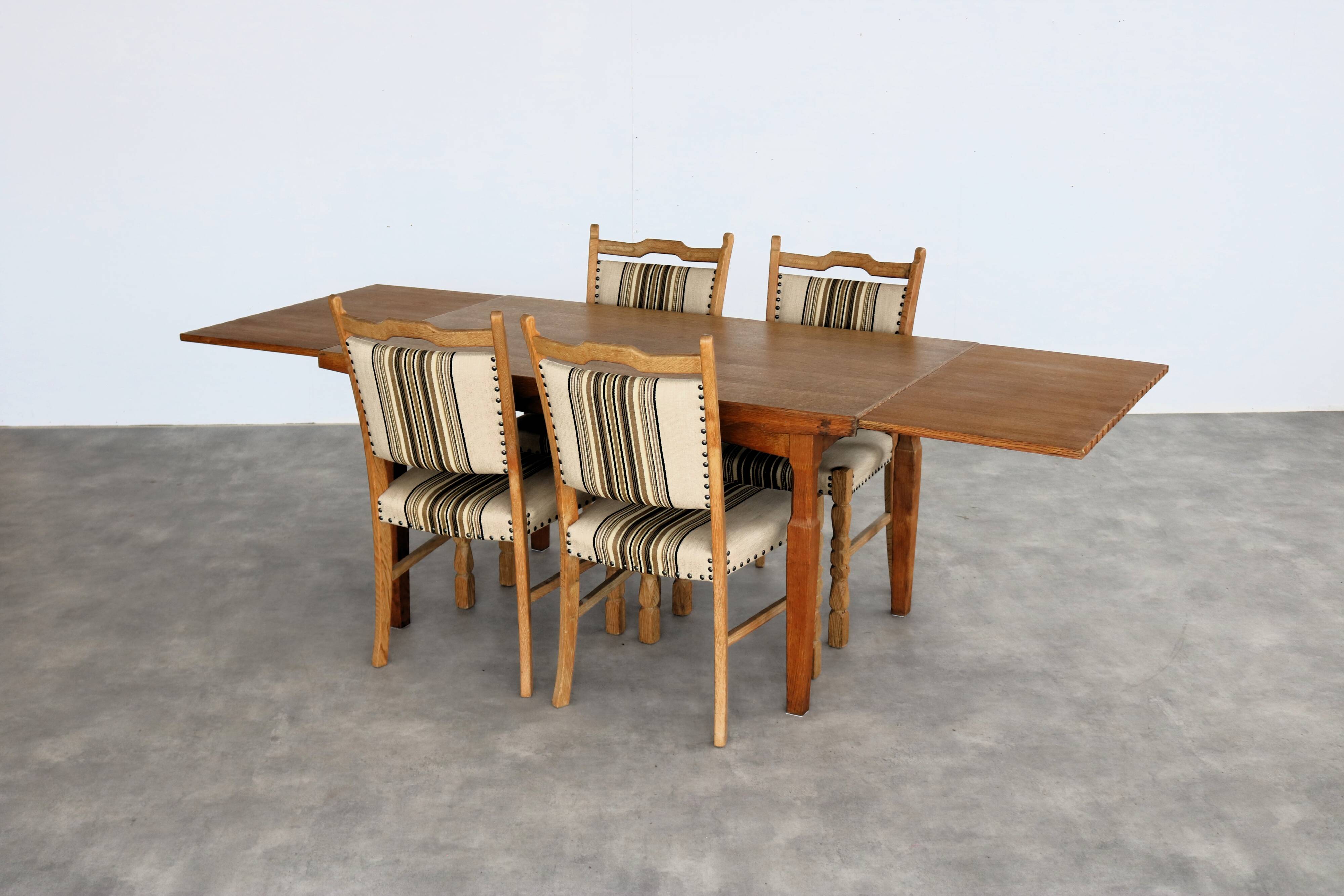 brutalist dining table | vintage table | oak | Kjaernulf