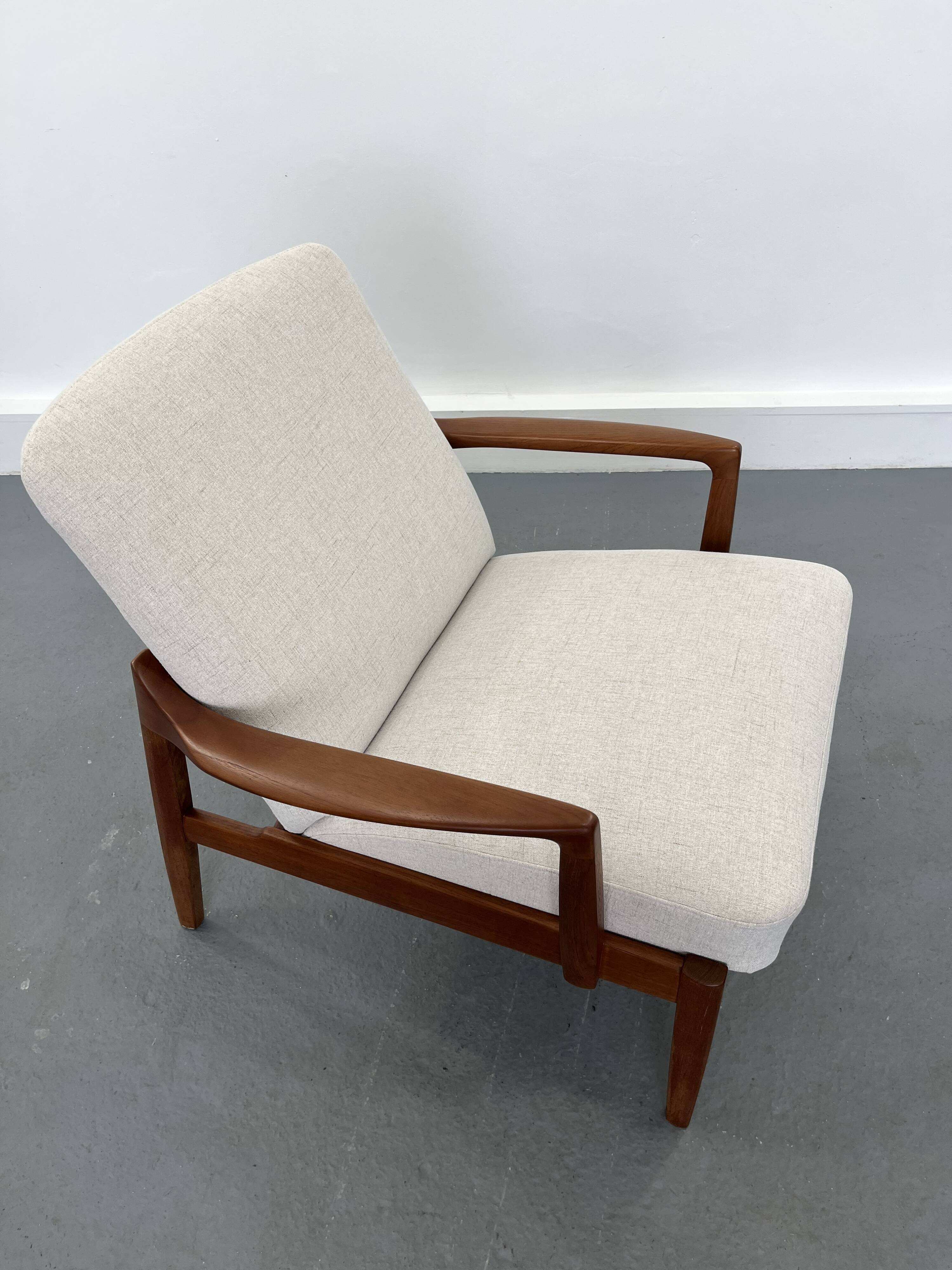 Vintage danish teak lounge chair, 1970s