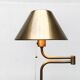 Lesan floor lamp in vintage German brass, Hollywood Regency style by Florian Schulz, 1970s.