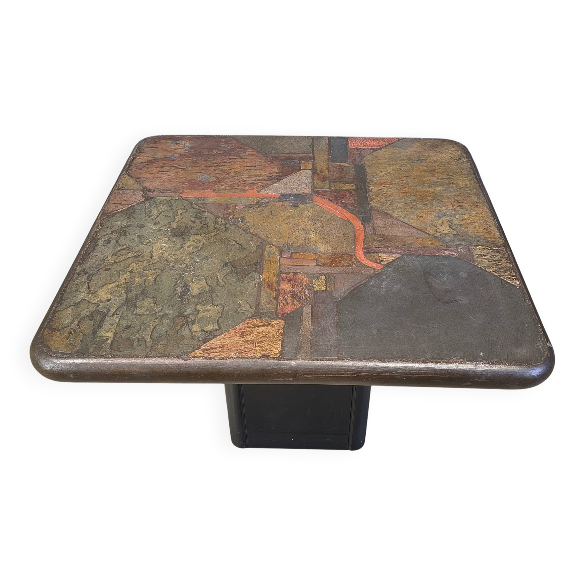 Brutalist side table by C. Kneip, 1991