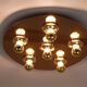 Fontana Arte Style Mirror in Gilded Bronze Glass Ceiling Light or Wall Sconce, Italy, 1970s