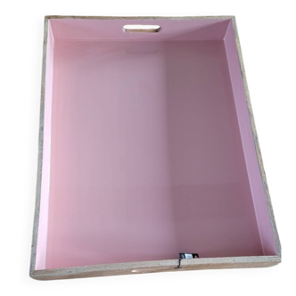 Large pink mango wood platter