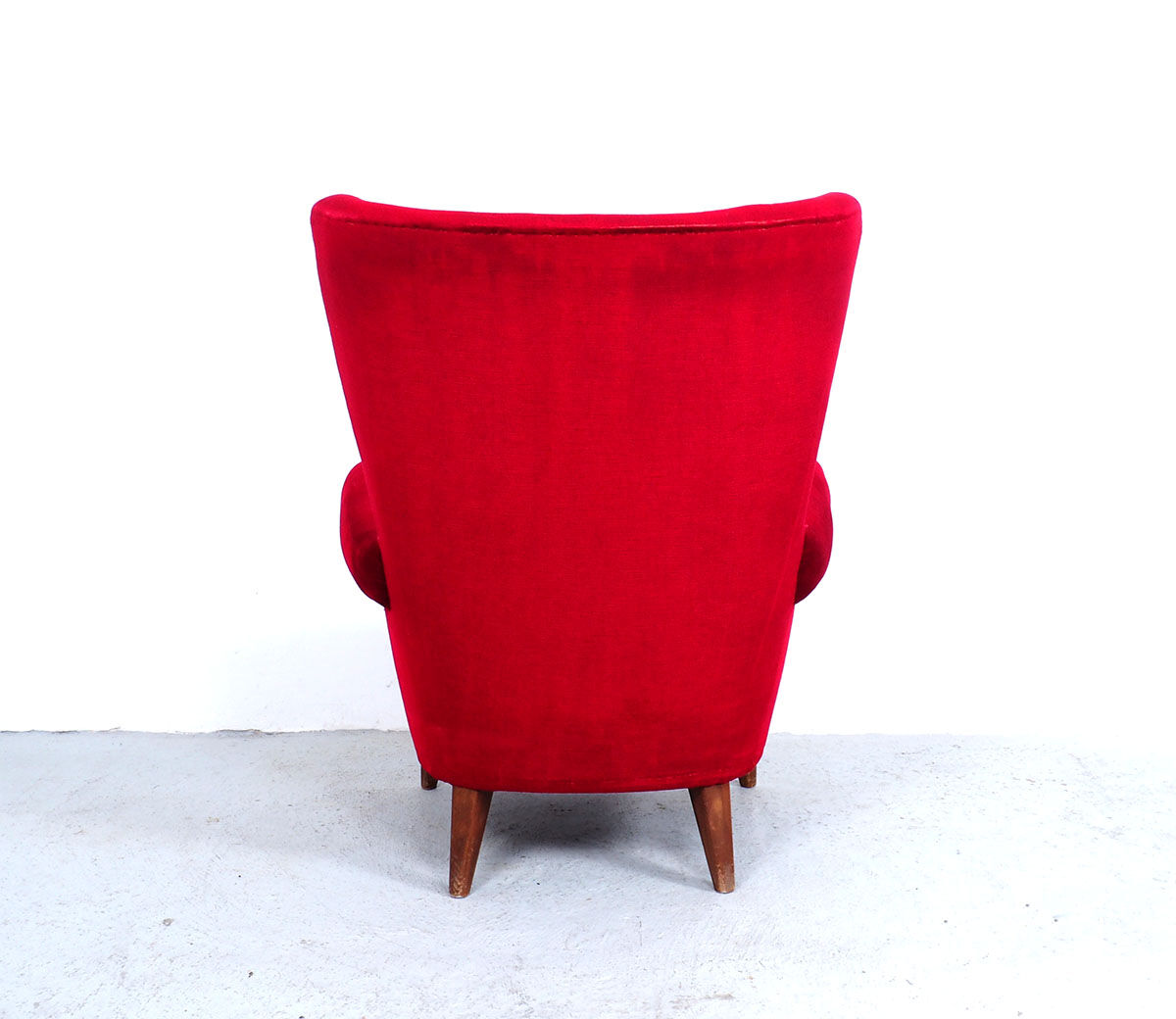 Red Velvet Armchair by Theo Ruth for Artifort, 1950s