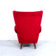 Red Velvet Armchair by Theo Ruth for Artifort, 1950s