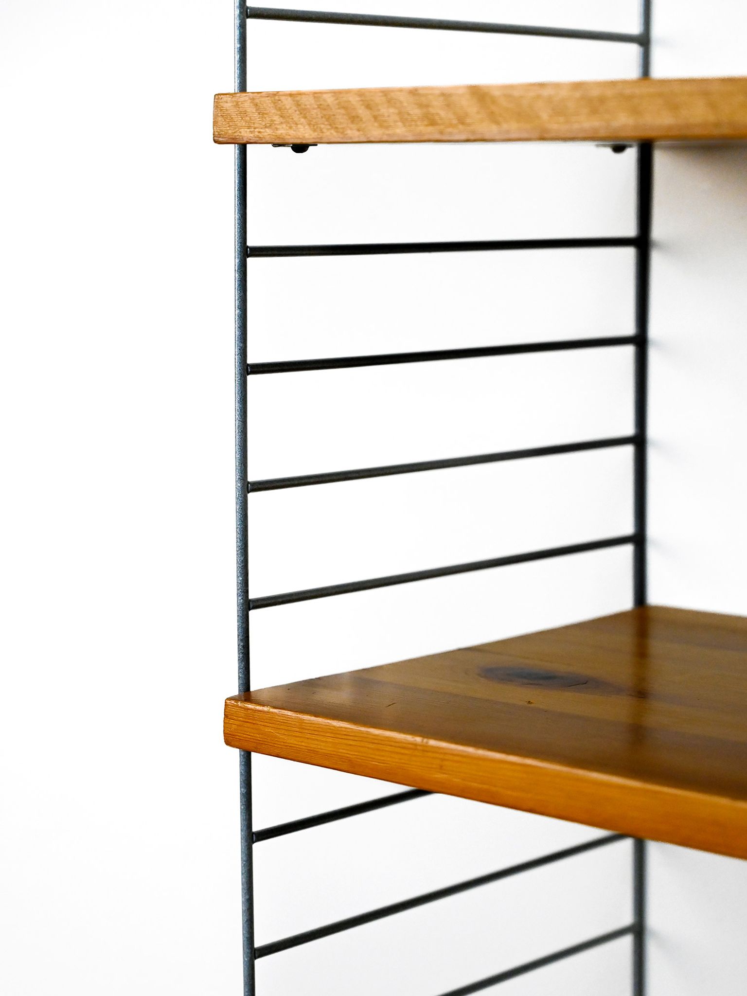 Swedish pine and metal shelf