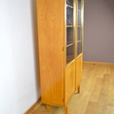 Vintage blond oak glazed library 1950