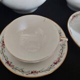Napoleon III Paris porcelain five-cup tea set
