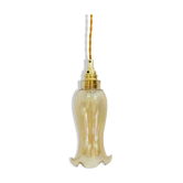 Lampe baladeuse vintage en verre ambré