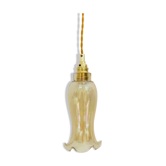 Vintage amber glass lamp