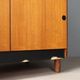 Vintage teak veneer wardrobe, designer, Italy, 1960s