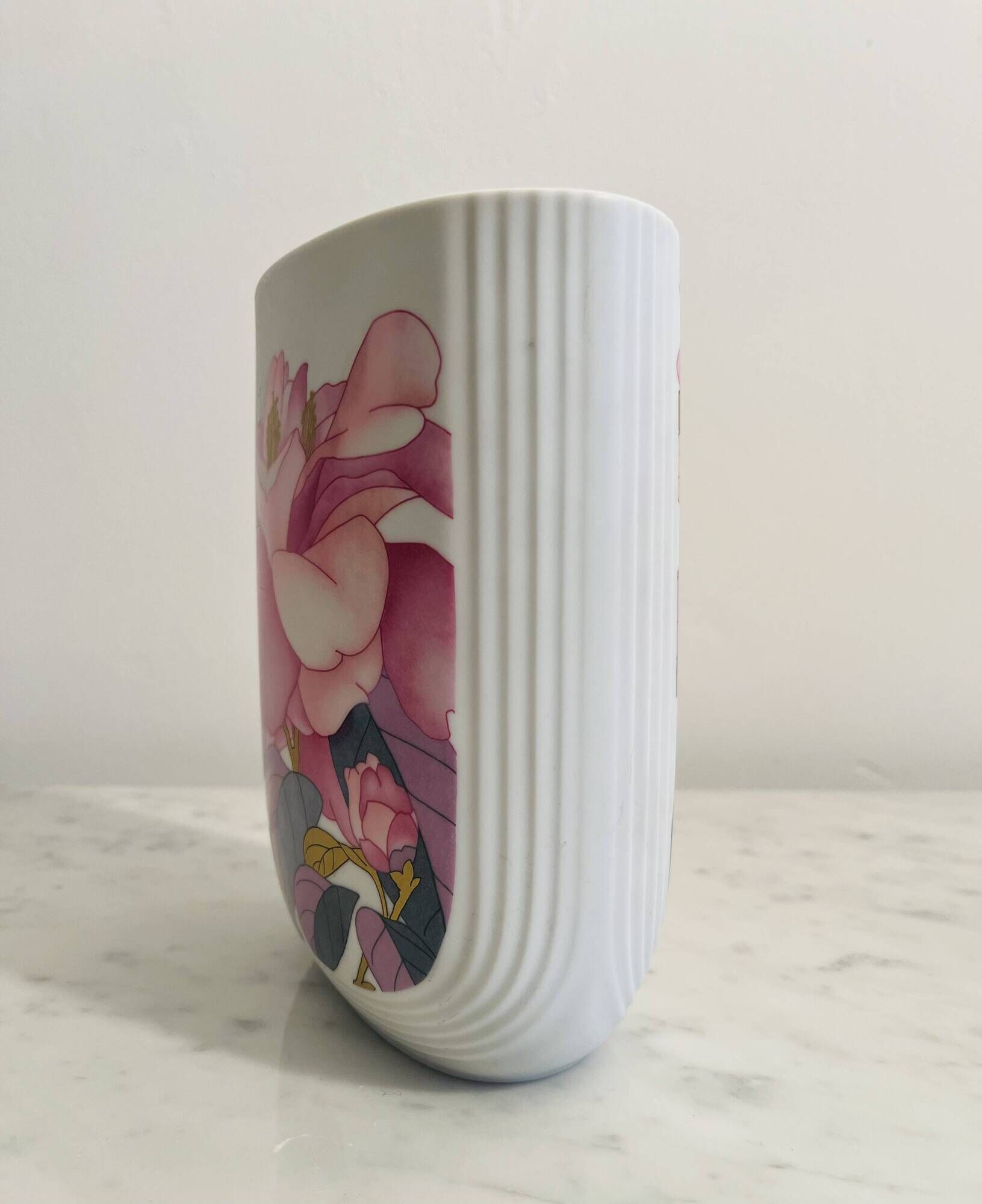 Vintage porcelain vase by Rosenthal created by artist Christa Goltz.