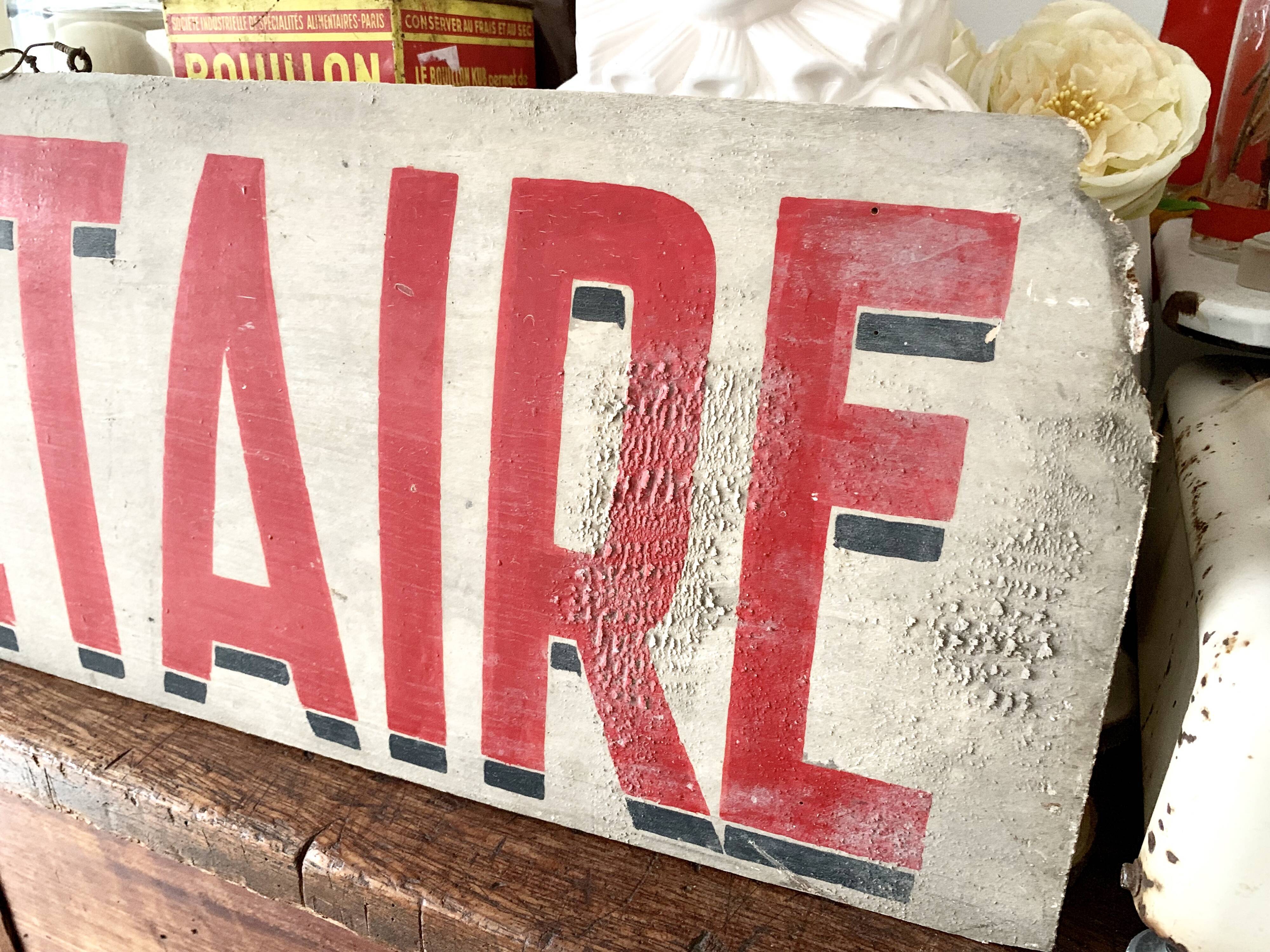 Old wood panel painted vintage