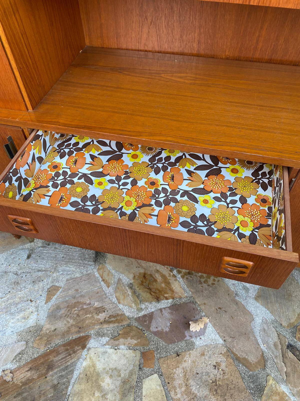 Living Scandinavian teak sideboard, 1950s