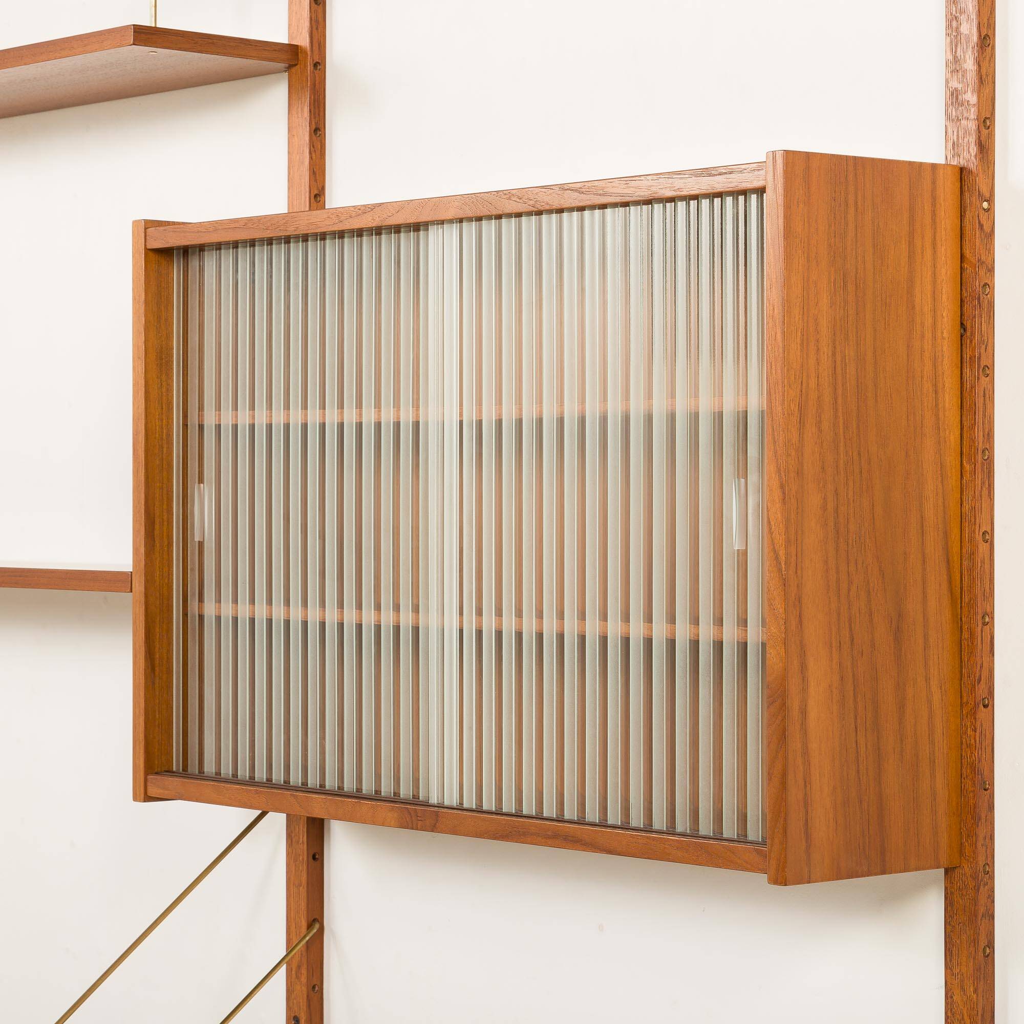 Preben Sorensen PS System teak wall unit, Randers, Denmark, 1960s