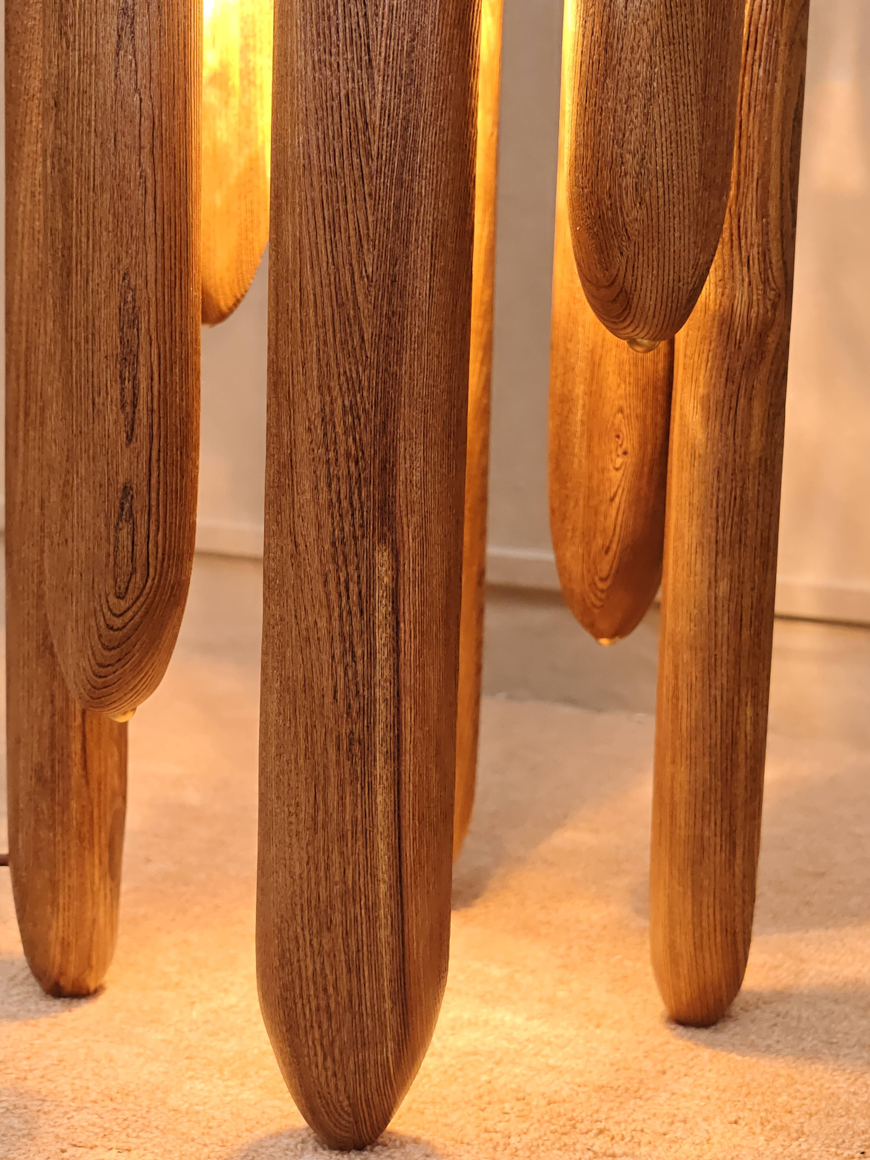 Mid-Century Modern Collectible Design Museum Quality Solid Wood Floor Lamp