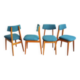 Set of Four 1960's Scandinavian Mid Century Chairs