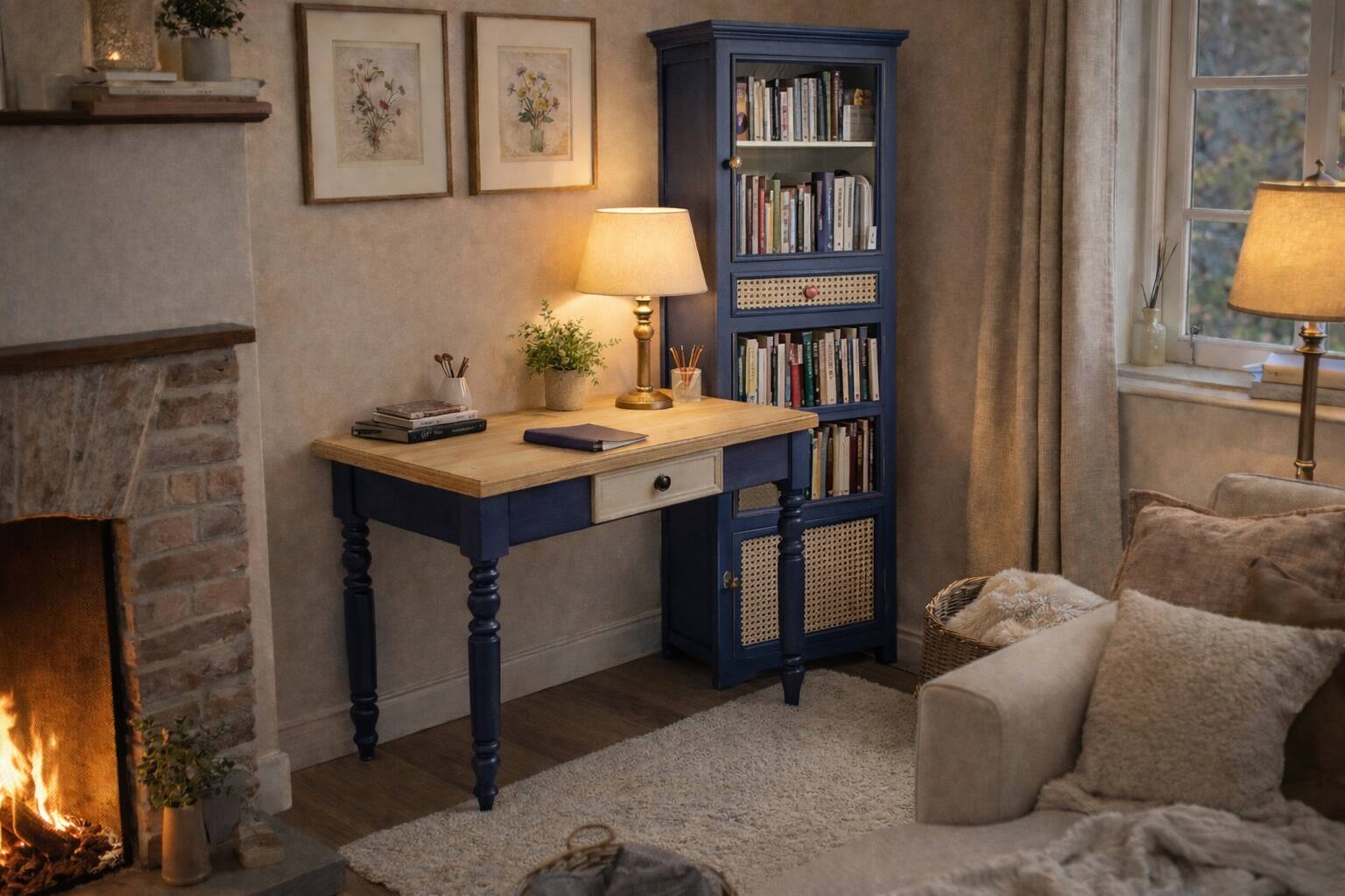 Desk and column furniture