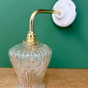 Vintage glass tulip wall light