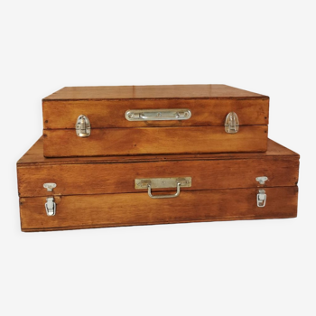 Wooden suitcases