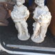 Pair of cherub garden statues reconstituted stone