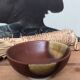 Trio ceramic style bowls brown earth