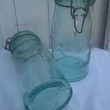 Two jars glass La Lorraine