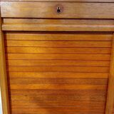 curtained filing cabinet