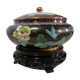 Potiche cloisonné sur socle