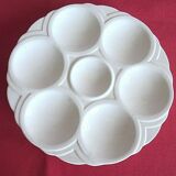 Lot  4 assiettes blanches à Hors d'oeuvre faïencerie Sarreguemines