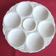 Lot 4 white plates at Hors d'oeuvre faïencerie Sarreguemines
