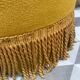 Pouf en velours moutarde, années 60-70