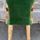 Pair of vintage studded velvet bridge chairs, 1950s