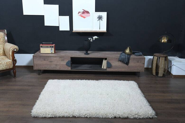 Vintage mohair tulu shaggy rug 91 x 152 cm