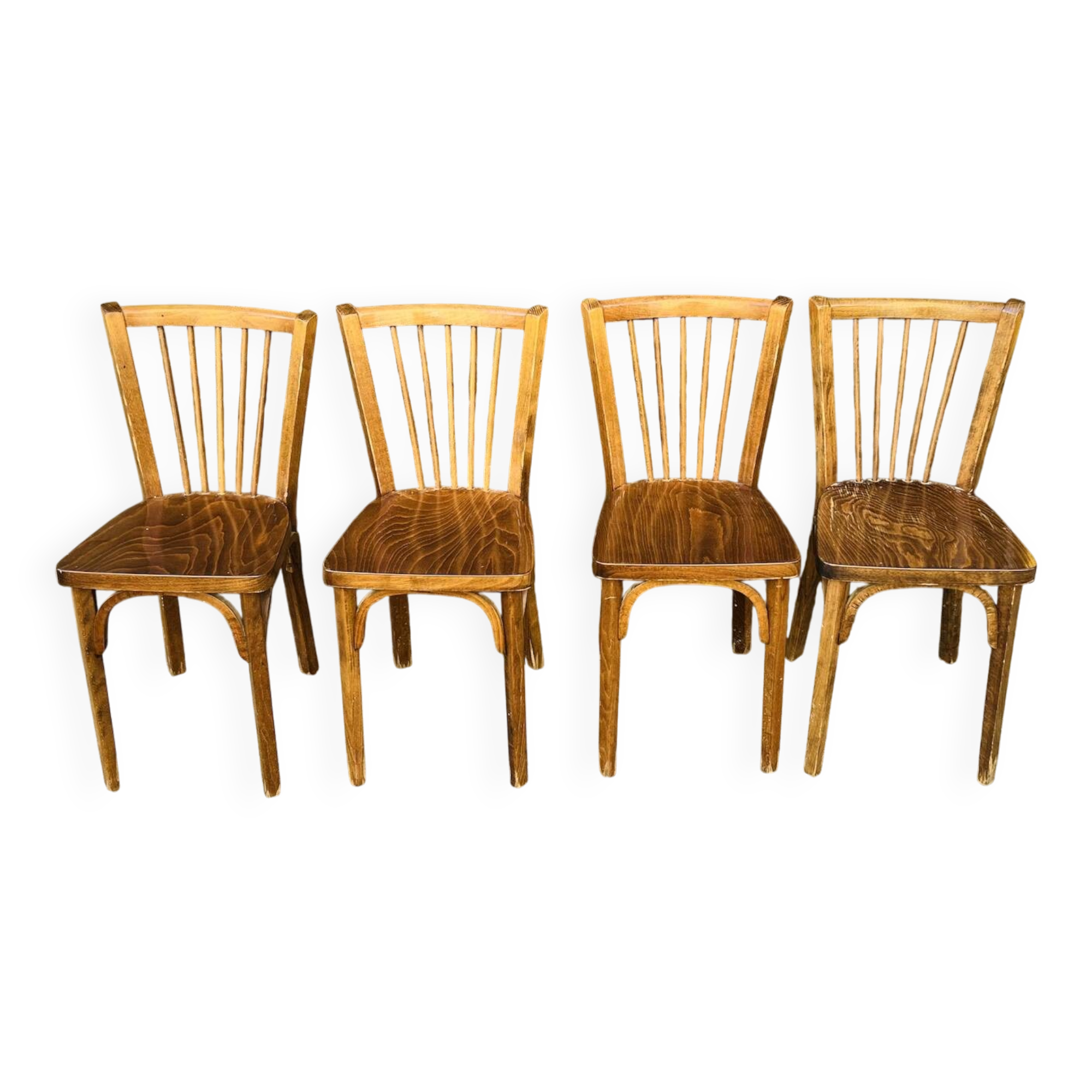 (Lot) 4 Chaises Bistrot Baumann n° 84