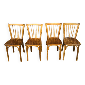 (Lot) 4 Chaises Bistrot Baumann n° 84