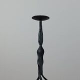 Vintage Mid Century brutalist handforged candleholder