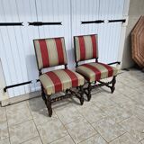 Paire de chaises Louis XIII en chêne