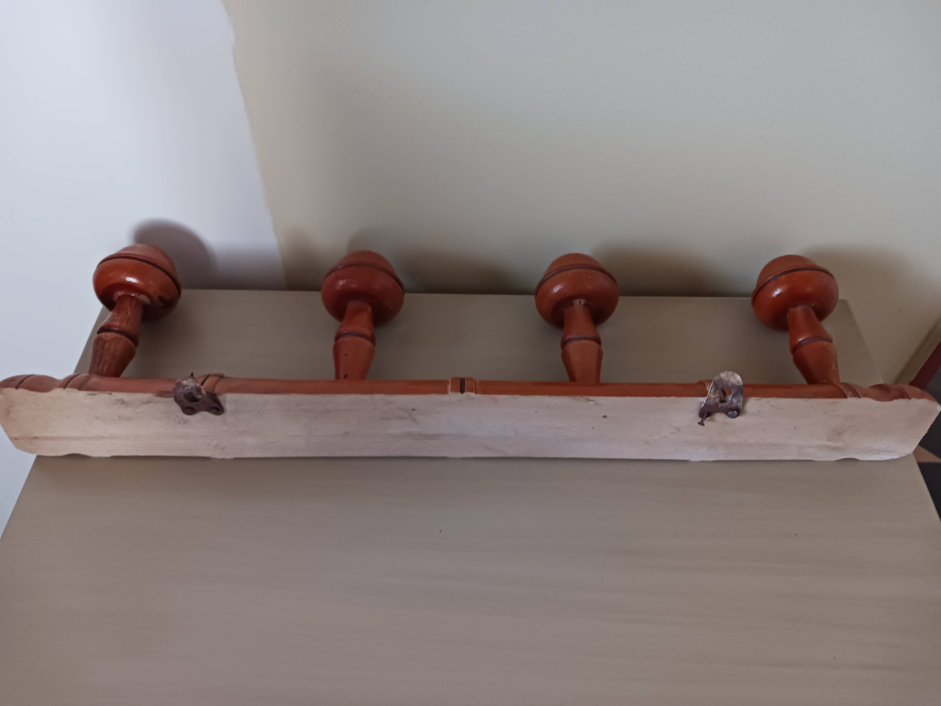 Wooden coat rack, 1950s.