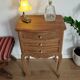 Louis XV style wooden bedside chest of drawers