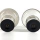 Pair of vintage 70s lamps in smoked glass – retro design lighting